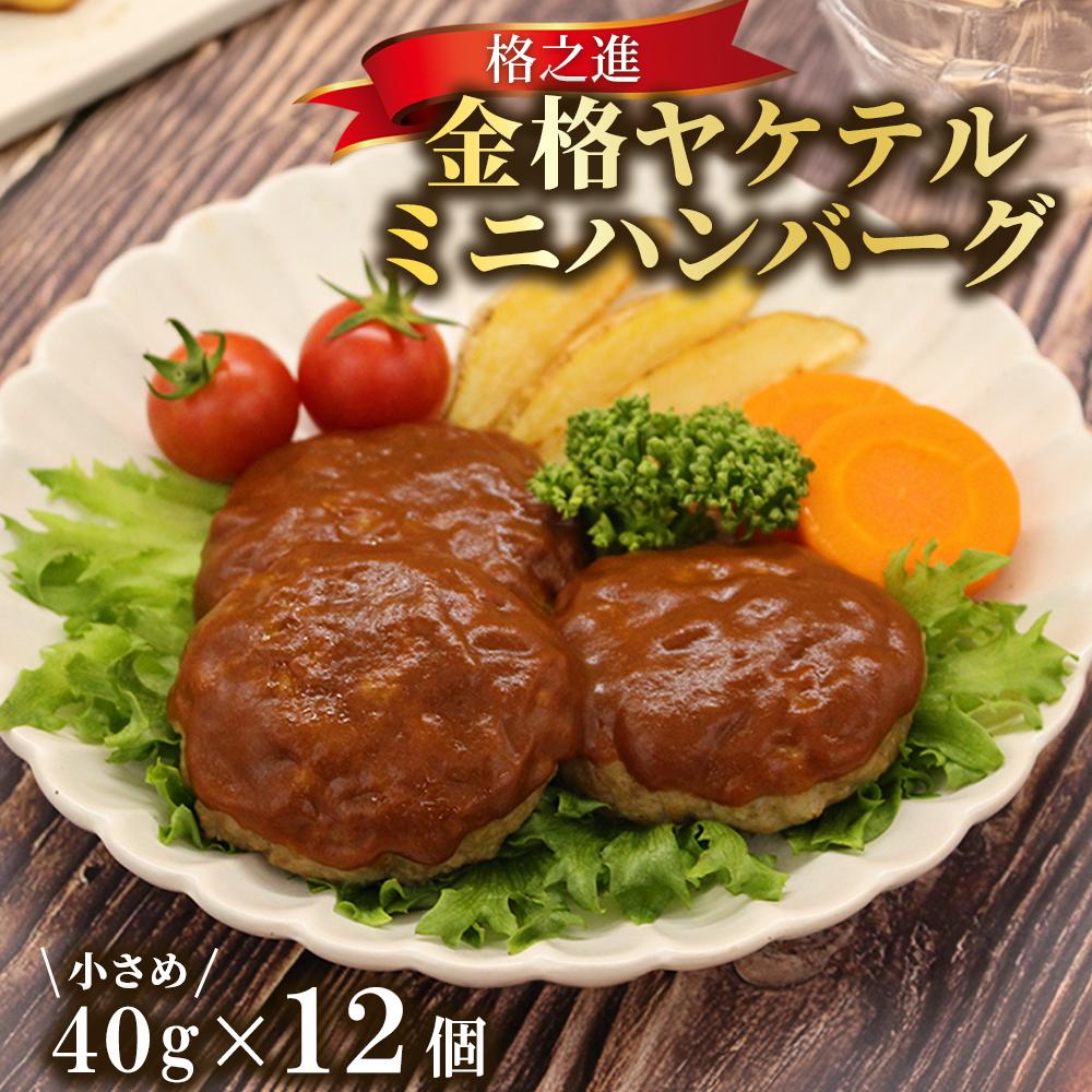 《格之進》金格ヤケテル 焼成済みミニハンバーグ12個（4個入り3パック） ～お湯で温めるだけで簡単～