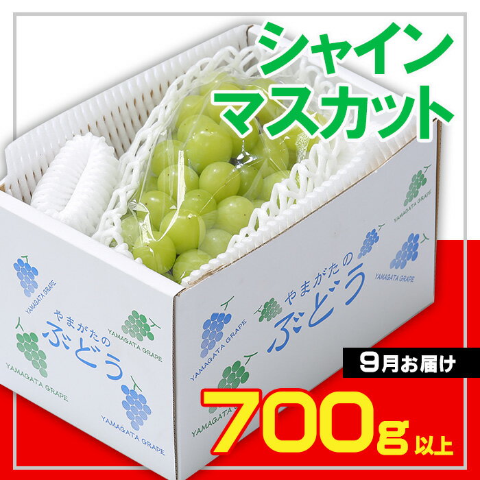 【ふるさと納税】☆フルーツ王国山形☆シャインマスカット 秀品 700g以上(1〜2房)[9月お届け] 【令和7年産先行予約】FS23-733 くだもの 果物 フルーツ 山形 山形県 山形市 2025年産