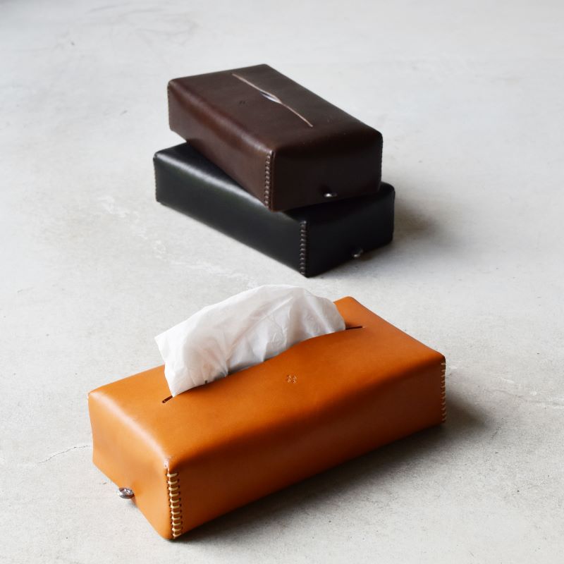 【ふるさと納税】Teha’amana Tissue Cover Smoke テハマナ ティッシュカバー ベーシック（カラーをお選びください） 革 皮 雑貨 おしゃれ レザー 本革 こだわりの逸品 地域特産品 ギフト 自分用 人気 おすすめ
