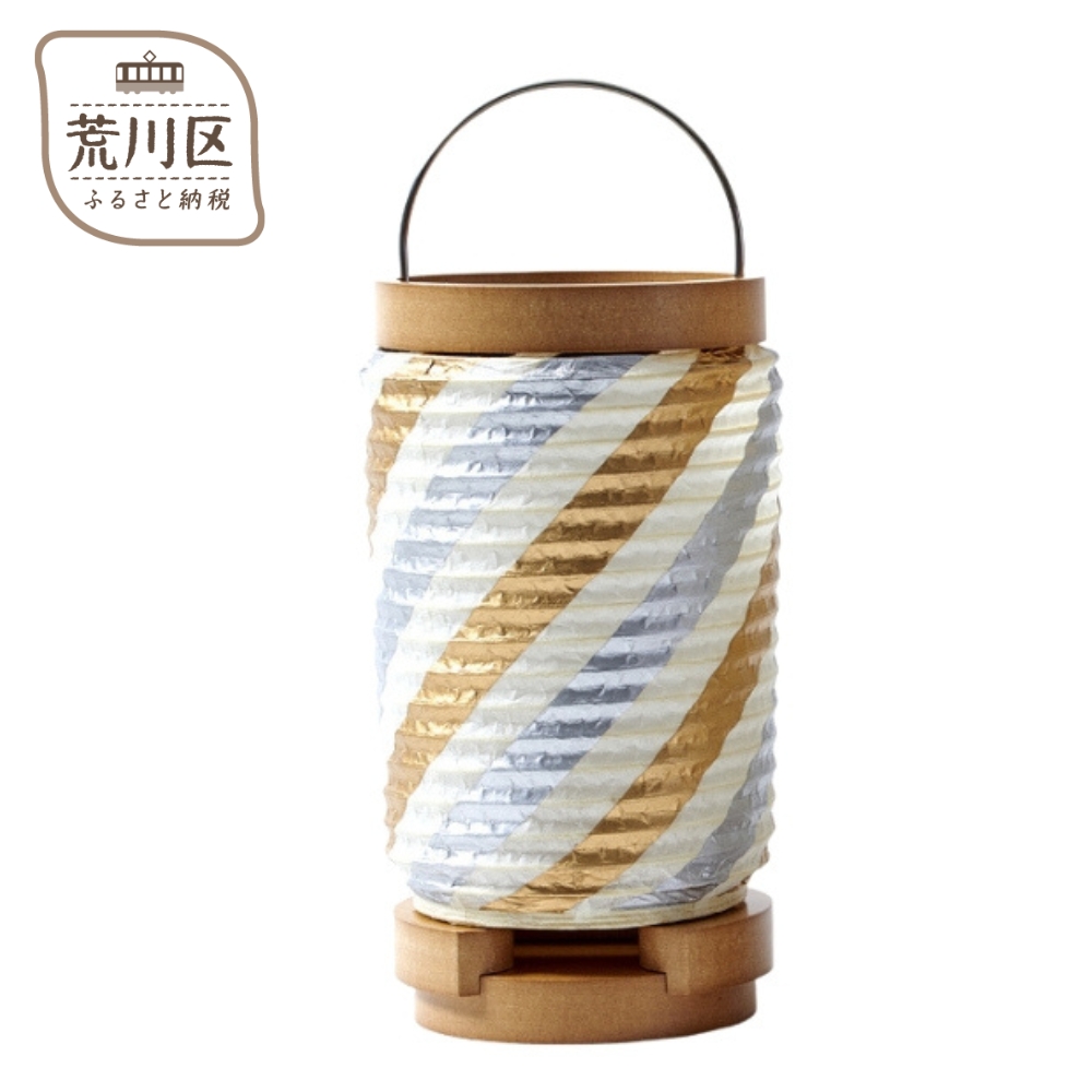 江戸手描提灯 スマホスピーカー OTO CHOCHIN（斜め縞）【009-003-5】