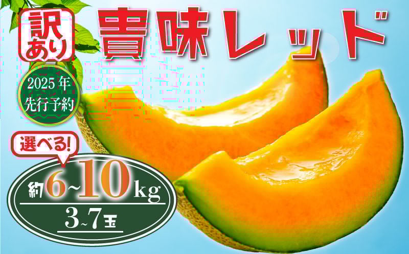 
            【 訳あり 】【2025年 先行予約 】 貴味レッド 選べる 約6kg / 約10kg 赤肉 めろん meron 貴味 メロン 甘いメロン デザート ジューシ 美味しい おいしい 糖度 甘い あまい おすすめ 高級 人気 旬 果物 くだもの フルーツ 訳アリ 訳有り 贈り物 ギフト プレゼント 千葉県 旭市 たかの果樹園 tke
          