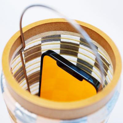 ふるさと納税 荒川区 江戸手描提灯 スマホスピーカー(江戸文字&三つ巴音符)【009-003-1】 |  | 02