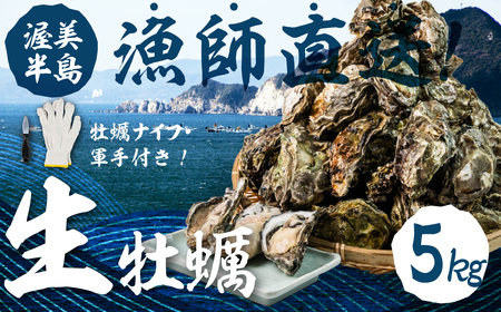【先行予約】殻付き 生牡蠣 5kg 加熱用 軍手・牡蠣ナイフ付 牡蠣 カキ かき 生 殻付牡蠣 フライ 鍋 バーベキュー BBQ 海鮮 魚介 魚貝 貝 魚介類 新鮮 渥美半島 田原市 愛知県 国産 海