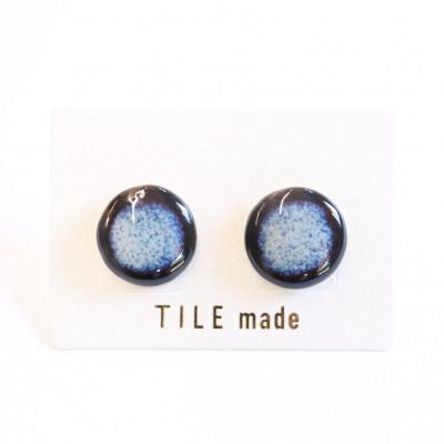 ふるさと納税 瑞浪市 【美濃焼】紫むらタイルピアス(直径15mm)