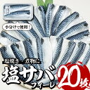 【ふるさと納税】塩サバフィーレ(20枚・計約2.5kg)鯖 さば 塩焼き 煮物 小分け 魚 海産物 冷凍【E-29】【水永水産】