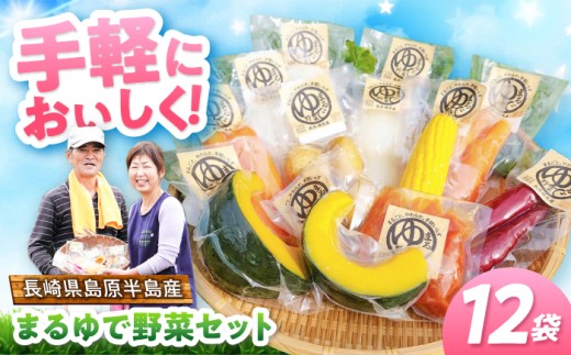 島原半島産 まるゆで野菜 詰め合わせ12パック 無添加でお手軽調理 長崎県/株式会社トトノウ [42ACAH002]