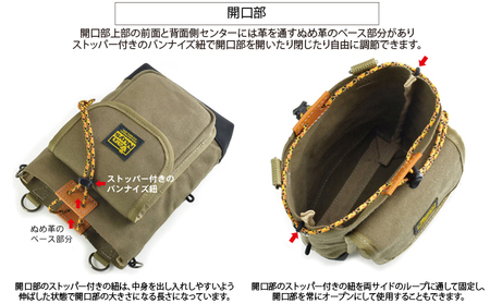 VanNuys セミフラップフロントポケット付き ウエストオープンツールバッグ  多機能 収納多数 メンズウエストバッグ  メンズヒップバッグ 帆布 バンナイズ ファッション カバン  ブラック