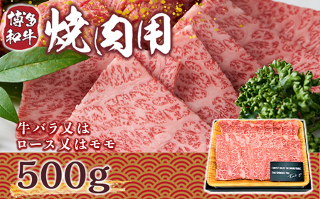 牛肉 焼肉用 博多和牛 500g [um40azp010003] 和牛