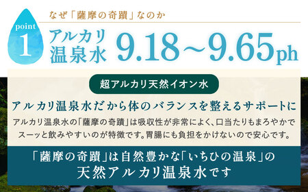 天然アルカリ温泉水 5L×4箱【3ｶ月】超軟水(硬度0.6)のｼﾘｶ水｢薩摩の奇蹟｣ DS-501