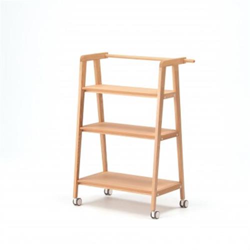 旭川家具 cosine コサイン ワゴンシェルフ　北海道タモ_03967【1499044】