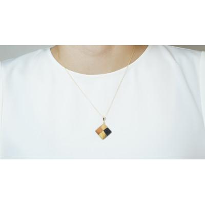 ふるさと納税 日南町 寄木のスクエアネックレス |  | 01