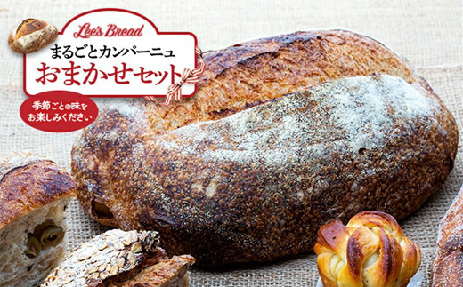 【定期便3か月】　Lee's Breadまるごとカンパーニュおまかせセット　天然酵母パン　ハード系ブレッド　カンパーニュ　期間限定受付　配送地域限定