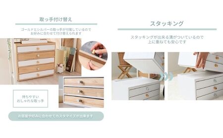 スタッキング 小物チェスト luster ラスター 5段5杯 ミニ 収納 整理 卓上 ボックス 卓上ボックス 卓上ケース ミニチェスト 収納ケース レターケース A4 収納家具 引き出し 棚 おしゃれ