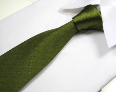 ネクタイ　富士桜工房　梨地（苔色）