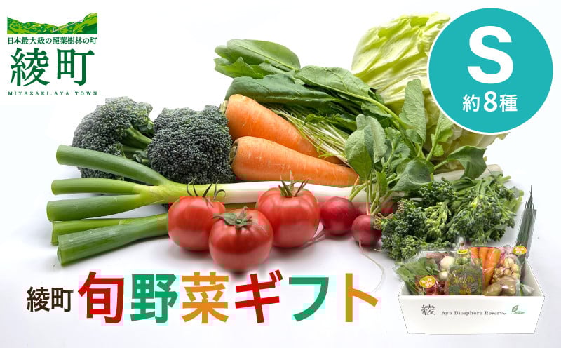 
            綾町旬野菜ギフト〈 Sサイズ/約8種 〉1～2人分 産地直送 野菜セット 詰め合わせ 新鮮 有機栽培 旬 採れたて 野菜 新鮮野菜 送料無料 【オーガニックのまち 宮崎県綾町】
          