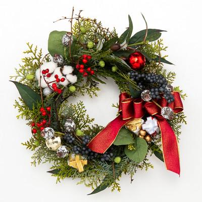 ふるさと納税 高畠町 まるで生花のようなクリスマスリース |  | 01