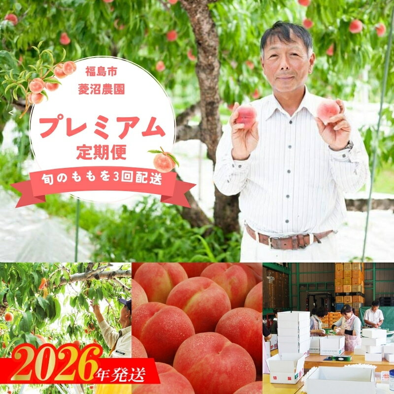 【ふるさと納税】No.1537【全3回】桃プレミアム定期便【2026年発送 先行予約】