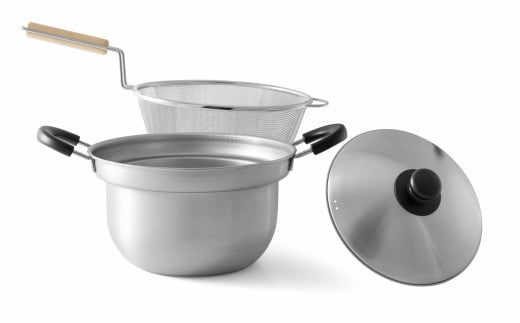 DA-36 dancyu (ダンチュウ) 木柄ザル付き鍋セット22cm FCSF025003