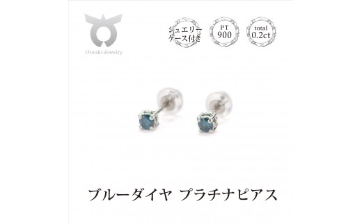 
                  ブルーダイヤ　ピアス　0.2ct　E281BD-P【053-007】
                