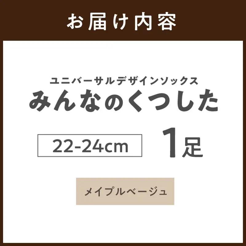 みんなのくつした 1足(22-24cm)【メイプルベージュ】《 くつした 靴下 ソックス 加古川市 送料無料 》【2500T16802_01】