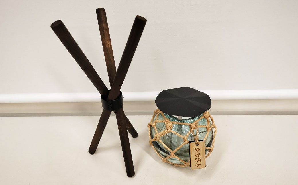 国内唯一の浮き玉製造工場、浅原硝子製造所のガラス浮き玉キャンドルとスタンドセット キャンドル キャンドルホルダー ガラス スタンド 浮き玉 雑貨 インテリア 小物 プレゼント 贈り物 セット