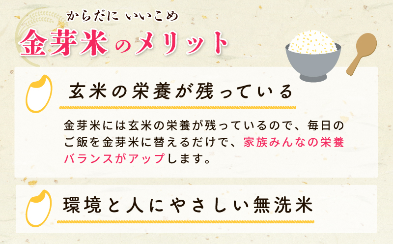 金芽米 9kg(無洗米) 【4.5kg×2袋 ご飯 ごはん お米 精米 金芽米計量カップ付】