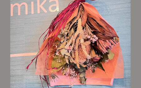 【ピンク】ドライフラワー スワッグ Mサイズ【flowerbasket namika】 [AKGA002-2]