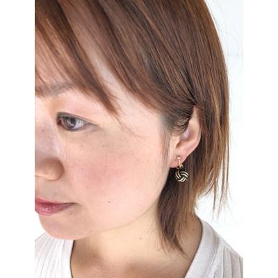 ふるさと納税 伊賀市 (組紐)イヤリング　モンキー　黒金
