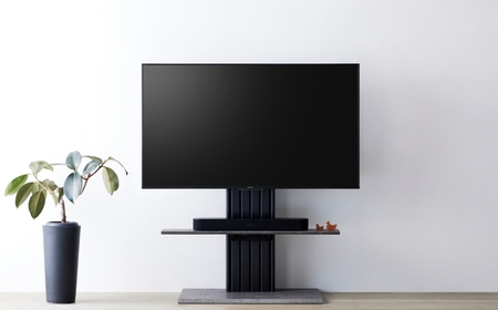 朝日木材 壁寄せテレビスタンド ブラック ≪PLW-1210TV-BK≫  テレビスタンド TVスタンド テレビラック 壁寄せスタンド おしゃれ シンプル インテリア 角度調整可能 チルト機能 家具 