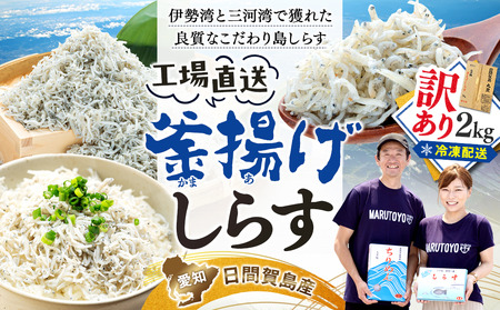 訳あり 釜揚げしらす 2kg 冷凍 愛知県南知多町 日間賀島