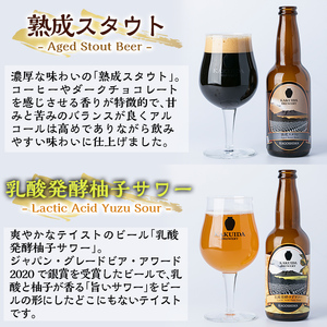 A5-014 KAKUIDA BREWERY 飲み比べセットD(計6本)【福山黒酢】霧島市 ビール クラフトビール ご当地ビール 地ビール お酒 かくいだ 桷志田 熟成スタウト アメリカンレッド ベル