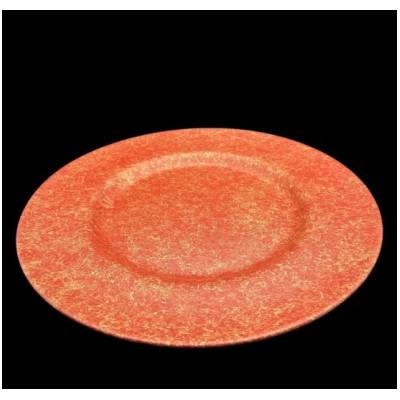 ふるさと納税 高野町 ディナープレート33　乱糸(マット仕上げ)本朱 |  | 01