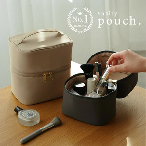 【ふるさと納税】バニティーポーチ　M（ブラック）