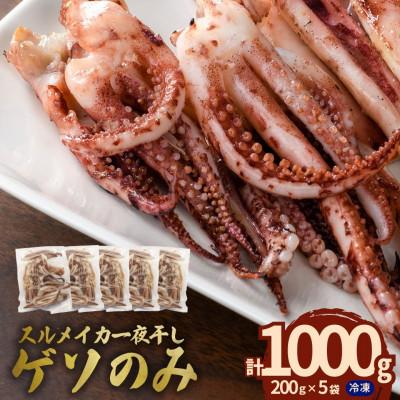 ふるさと納税 浜田市 訳あり島根県産スルメイカ一夜干し「ゲソのみ」　計1.0kg(小分け200g×5)家族で楽しめる