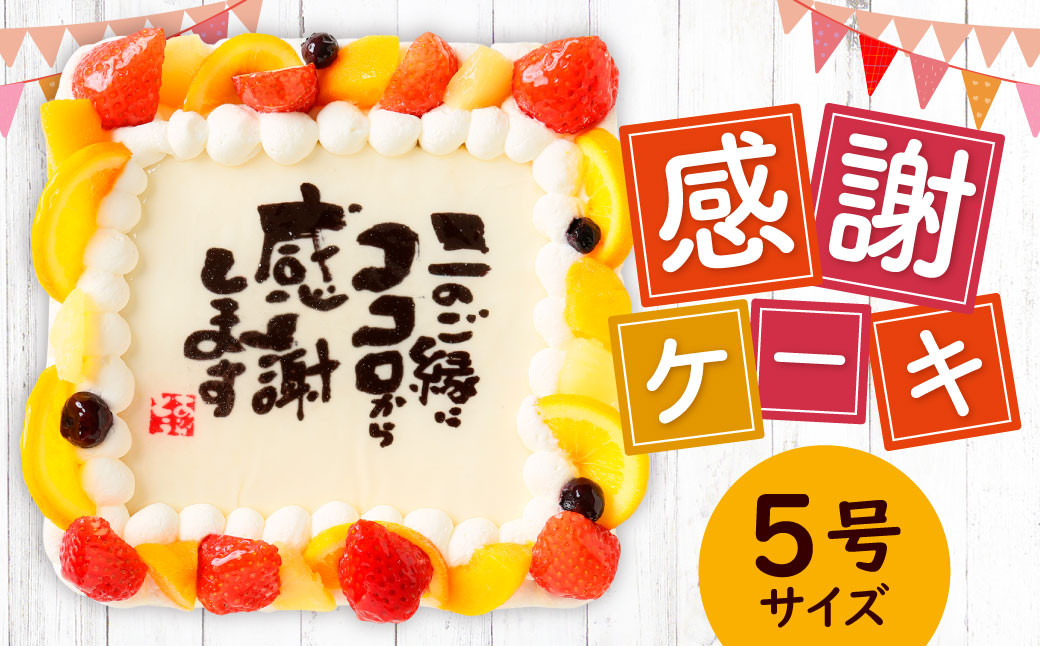 
【指定日必須】感謝ケーキ5号(15cm×15cm)
