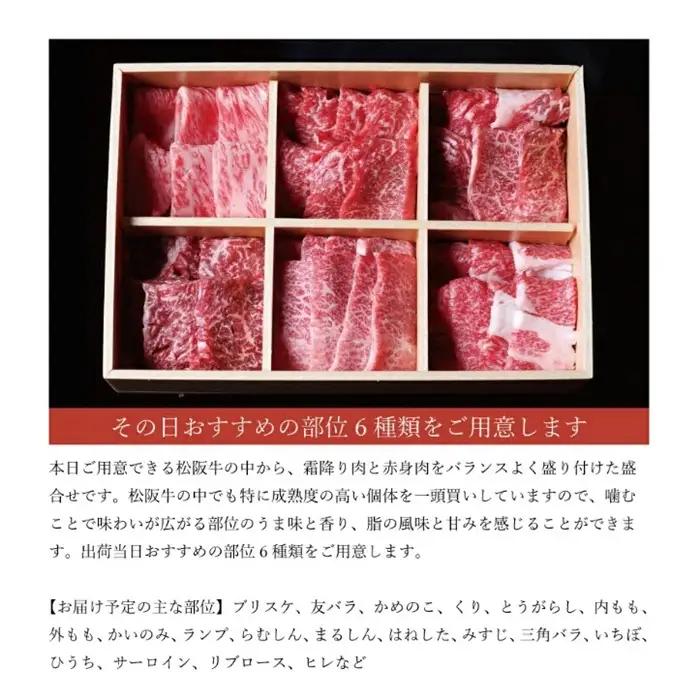 松阪牛極上焼肉 おまかせ6種 600g [ 松阪牛 ] / 3-171
