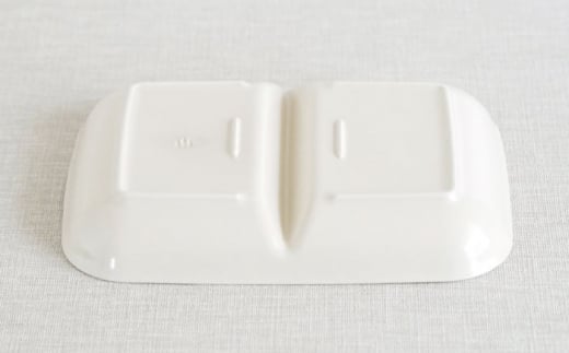 【波佐見焼】フレッシュアート 角 仕切 プレート 2柄セット〈ビーン・ラディッシュ〉【菊祥陶器】[OAQ051] / プレート ワンプレート モーニング トースト 仕切り付プレート ランチプレート 角