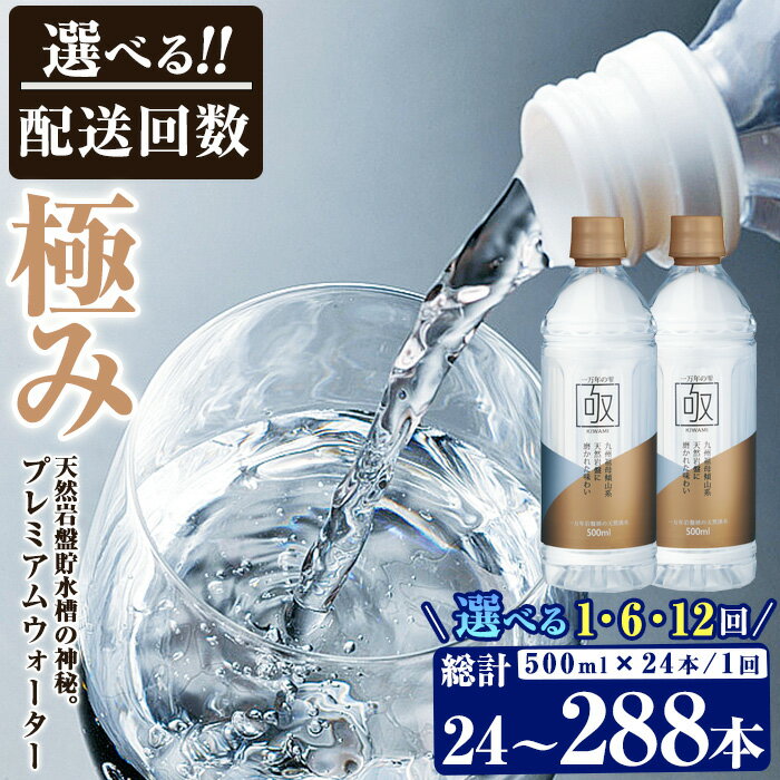【ふるさと納税】＜内容量・お届け回数が選べる＞ ミネラルウォーター 極み 軟水 500ml (計24本、計144本・隔月6回、計288本・連続12回) プレミアムウォーター 国産 お水 ミネラル 軟水 天然 料理 健康 維持 防災 常温 保存【HD254】【さいき本舗 城下堂】