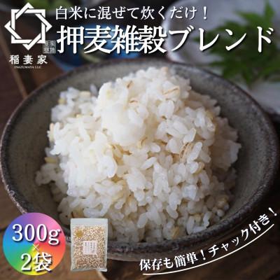 ふるさと納税 豊能町 【白米に混ぜて簡単!】国産 押し麦ブレンド600g(300g×2袋入り)