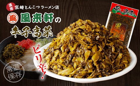 濃厚とんこつ風来軒 辛子高菜（常温）250g×3袋_M285-003-01