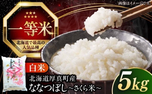 【26年10月下旬発送!】【令和8年産】【新米】【特A】一等米 さくら米（ななつぼし）5kg《厚真町》【とまこまい広域農業協同組合】  米 お米 白米 ななつぼし 特A 一等米 北海道[AXAB061]