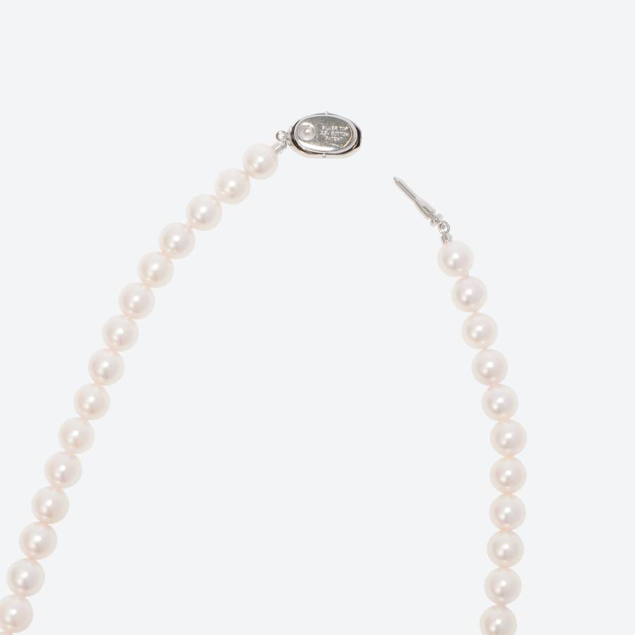 アコヤパール　ネックレス・ピアス（E7.5mm）セット (ピンク）2(MKhp-013)