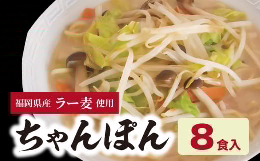 福岡県産ラー麦　ちゃんぽん（100ｇ×8食入）　CA0701