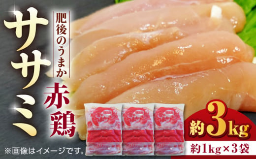 
肥後のうまか 赤鶏 ササミ 約3kg【山内飼料 株式会社 熊本営業所】 鶏肉 ささみ 熊本県 特産品 赤鶏 [ZAB003]
