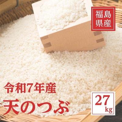 ふるさと納税 いわき市 令和7年産 福島県産天のつぶ 精米 27kg(9kg×3袋)