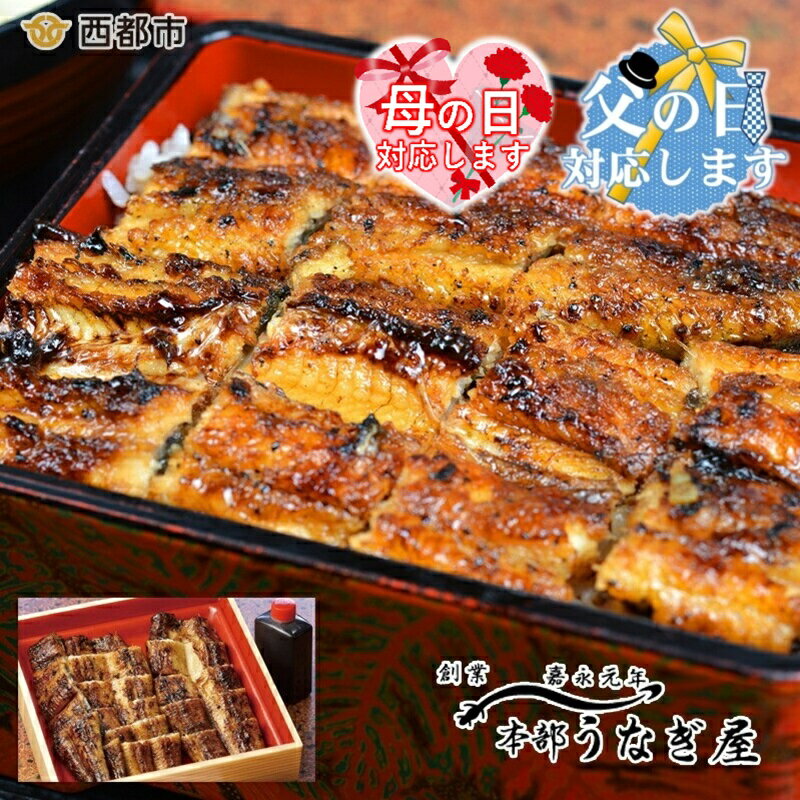 【ふるさと納税】西都市 本部うなぎ屋 鰻の蒲焼（無頭280gをカット）国産 たれ 手焼き 真空 老舗 宮崎県 西都市「西都市ピカイチ認証品」「母の日ギフト対応品」