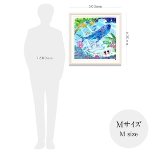 ［琉球イラストレーション］ 与儀勝之 『天を見上げて / Imagine Paradise』 額装Mサイズ インテリア インテリア インテリア インテリア インテリア 