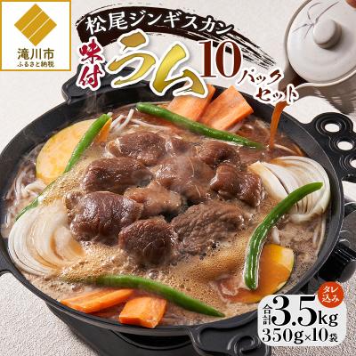 ふるさと納税 滝川市 【松尾ジンギスカン】くせが少なく食べやすい味付ラム肉10パックセット 北海道 ソウルフード 成吉思汗