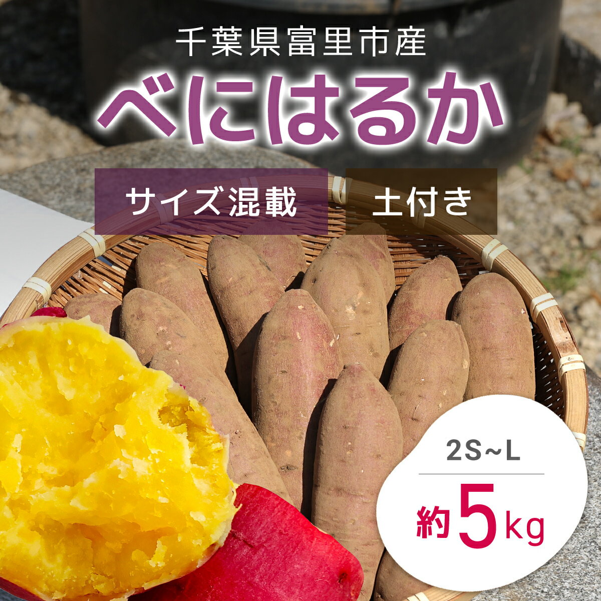 【ふるさと納税】【2025年11月以降発送】千葉県富里市産　べにはるか　5kg　サイズ混載　土付き さつまいも サツマイモ 紅はるか べにはるか おさつ 甘藷 唐いも あまい 甘い スイーツ スイート ポテト おやつ 焼き芋 千葉県 富里市 TMH004