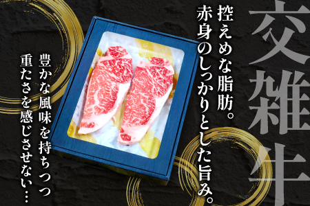 B-1196 松永牧場牛（交雑牛）サーロインステーキ　200g×2枚